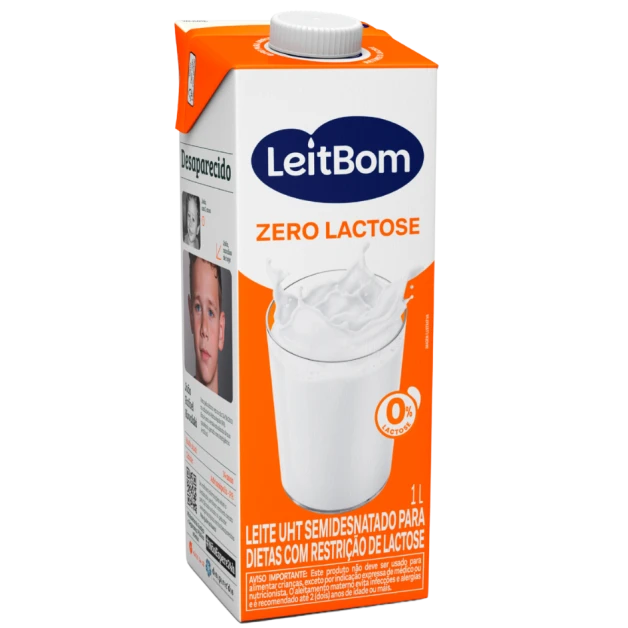 Leite Desnatado 1l embalagem do produto